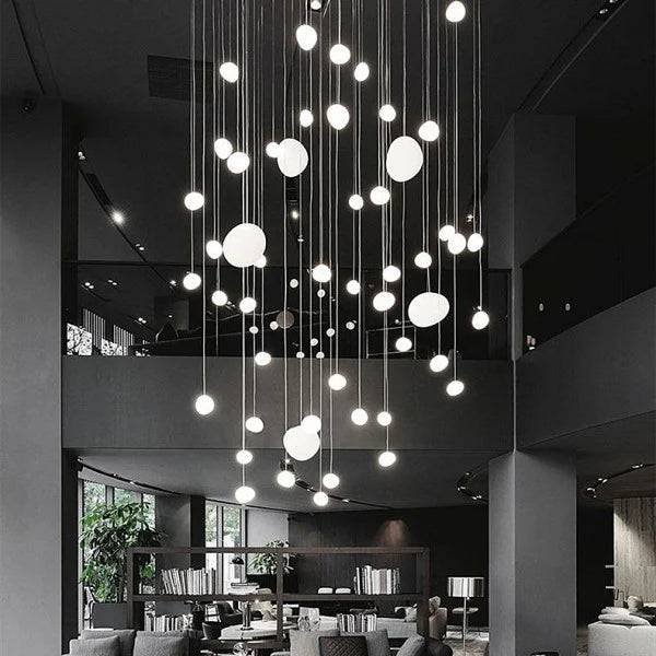 Suspension Nado en Verre Satiné – Design Minimaliste, Lumière Douce, Différents Tailles
