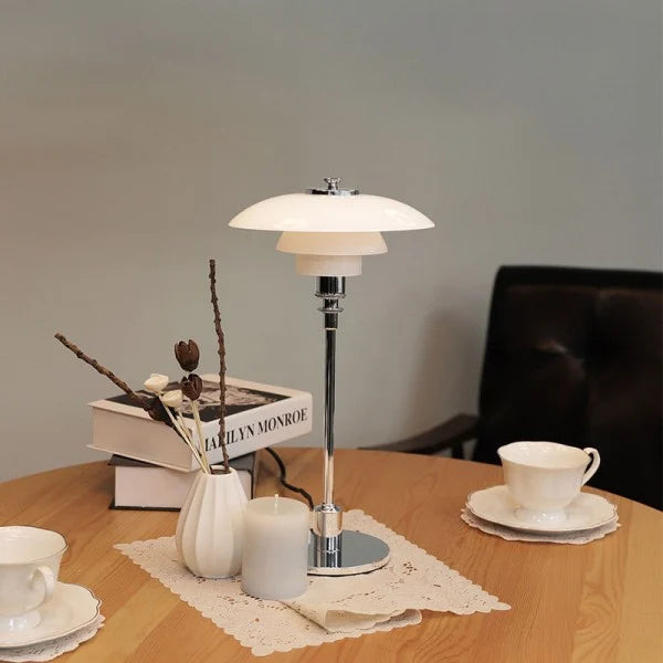 Lampe de Table Disc Multilayer Metal – Élégance Moderne et Ambiance Apaisante