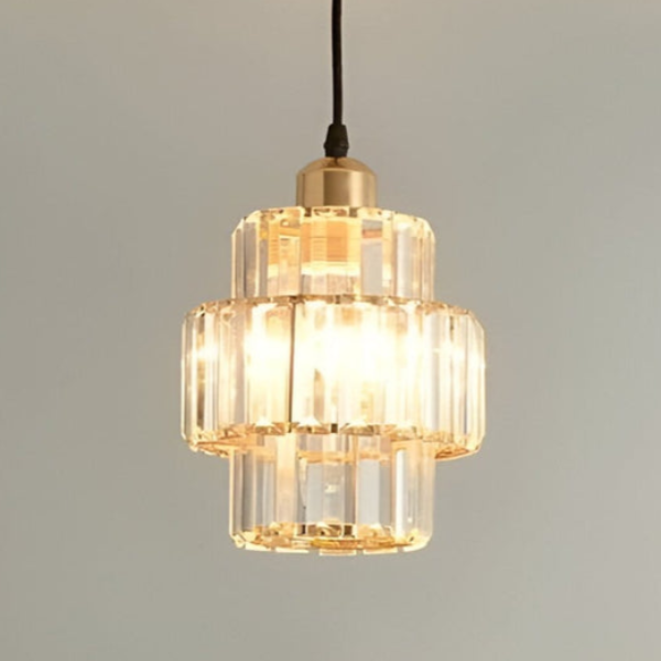 Lampe Plafonnier Cristal en Verre Fernando - Éclairage Élégant pour Hall et Lobby
