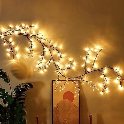 Guirlande Lumineuse LED en Forme de Vigne - Éclairage Décoratif Flexible pour Intérieur et Extérieur