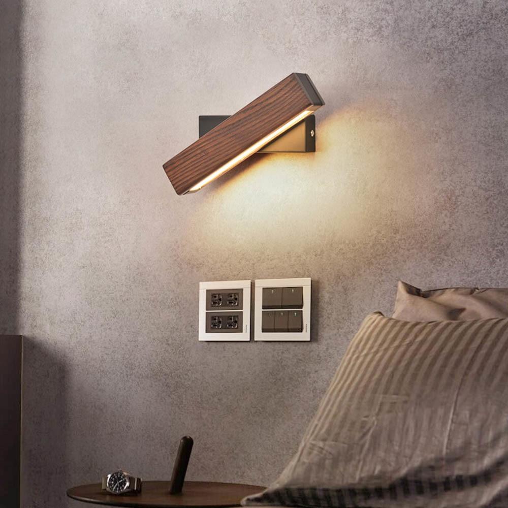 Lampe Murale LED en Bois et Métal - Éclairage Moderne et Élégant pour Intérieur