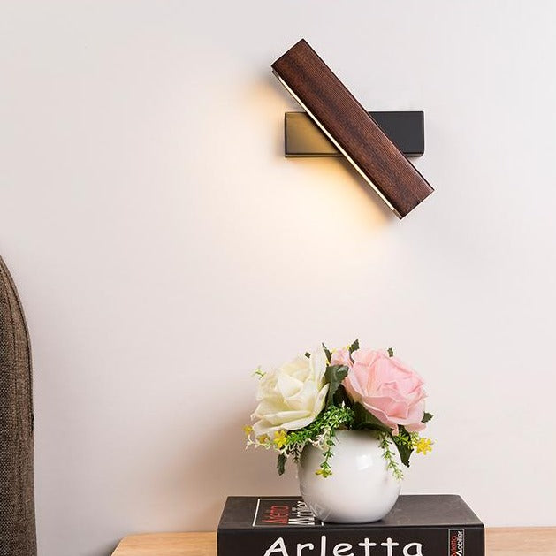 Lampe Murale LED en Bois et Métal - Éclairage Moderne et Élégant pour Intérieur