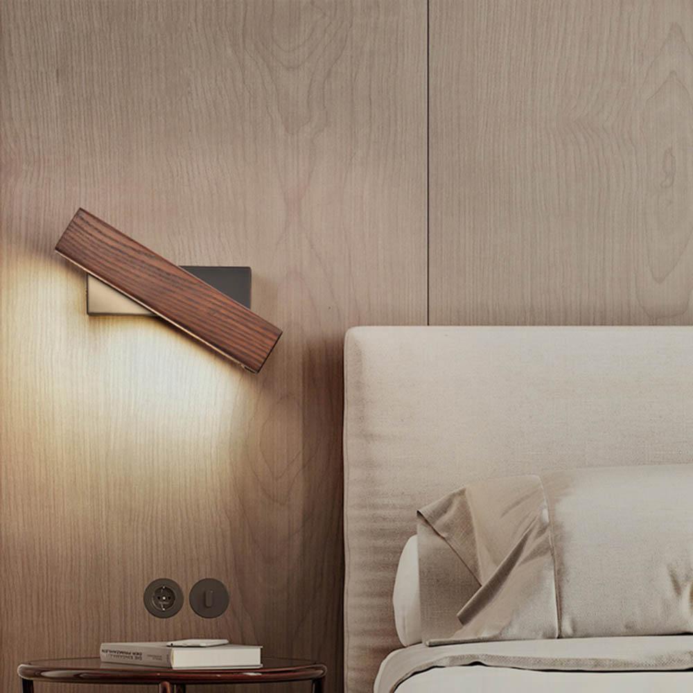 Lampe Murale LED en Bois et Métal - Éclairage Moderne et Élégant pour Intérieur