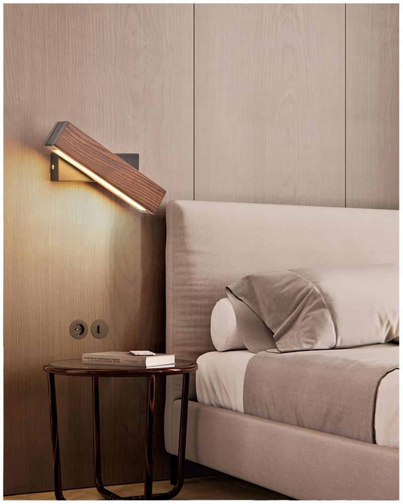 Lampe Murale LED en Bois et Métal - Éclairage Moderne et Élégant pour Intérieur