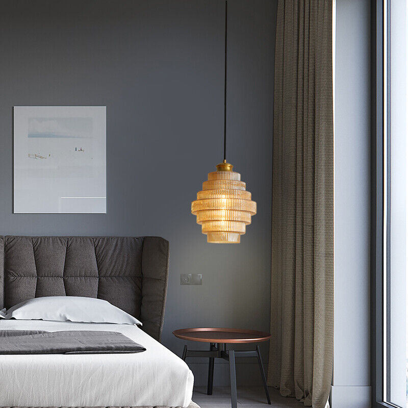 BrassGlow - Suspension en verre en forme de chair en laiton