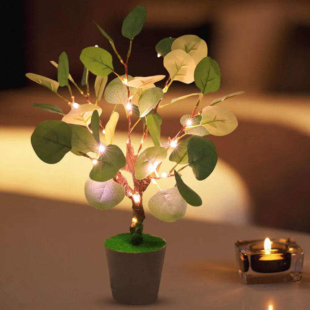 Lampe de Nuit LED Branches de Noël avec USB – Éclairage Doux et Élégant