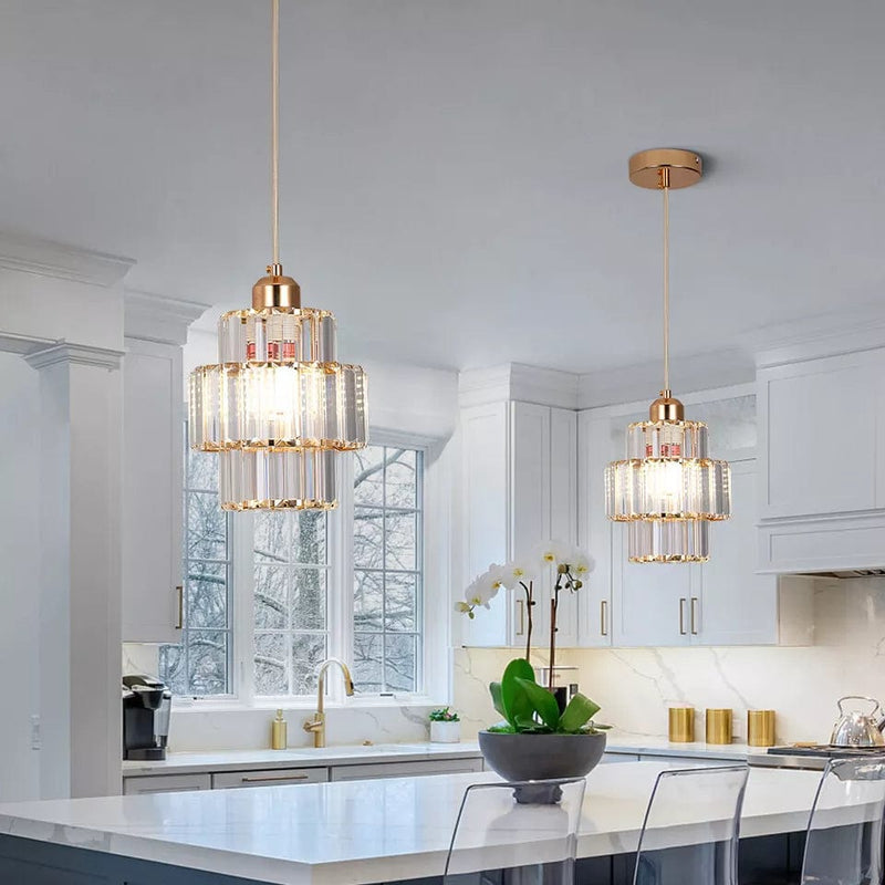 Lampe Plafonnier Cristal en Verre Fernando - Éclairage Élégant pour Hall et Lobby