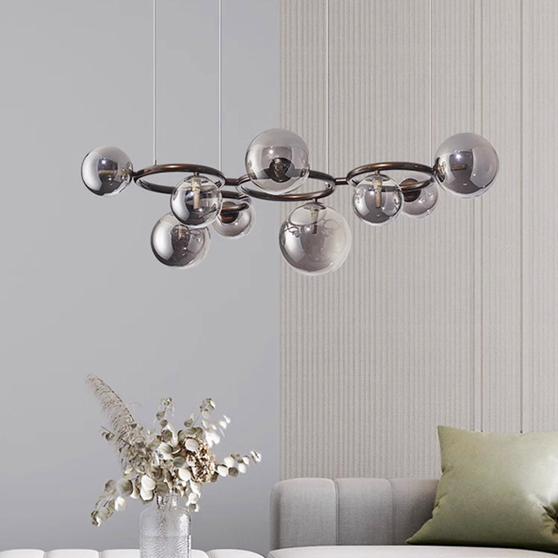 Suspension Moderne à 3 Anneaux LED - Lampe de Salle à Manger Dimmable et Élégante