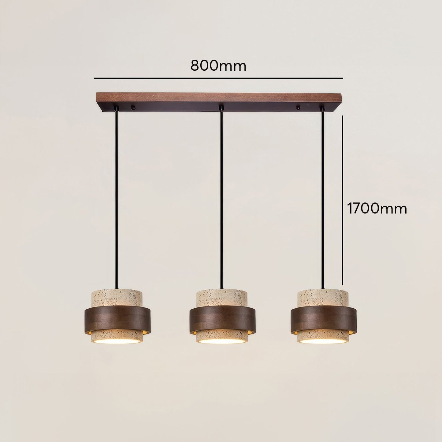 Lampe de Chevet Ascend Retro Wabi-Sabi – Élégance Minimaliste avec Travertin et Bois