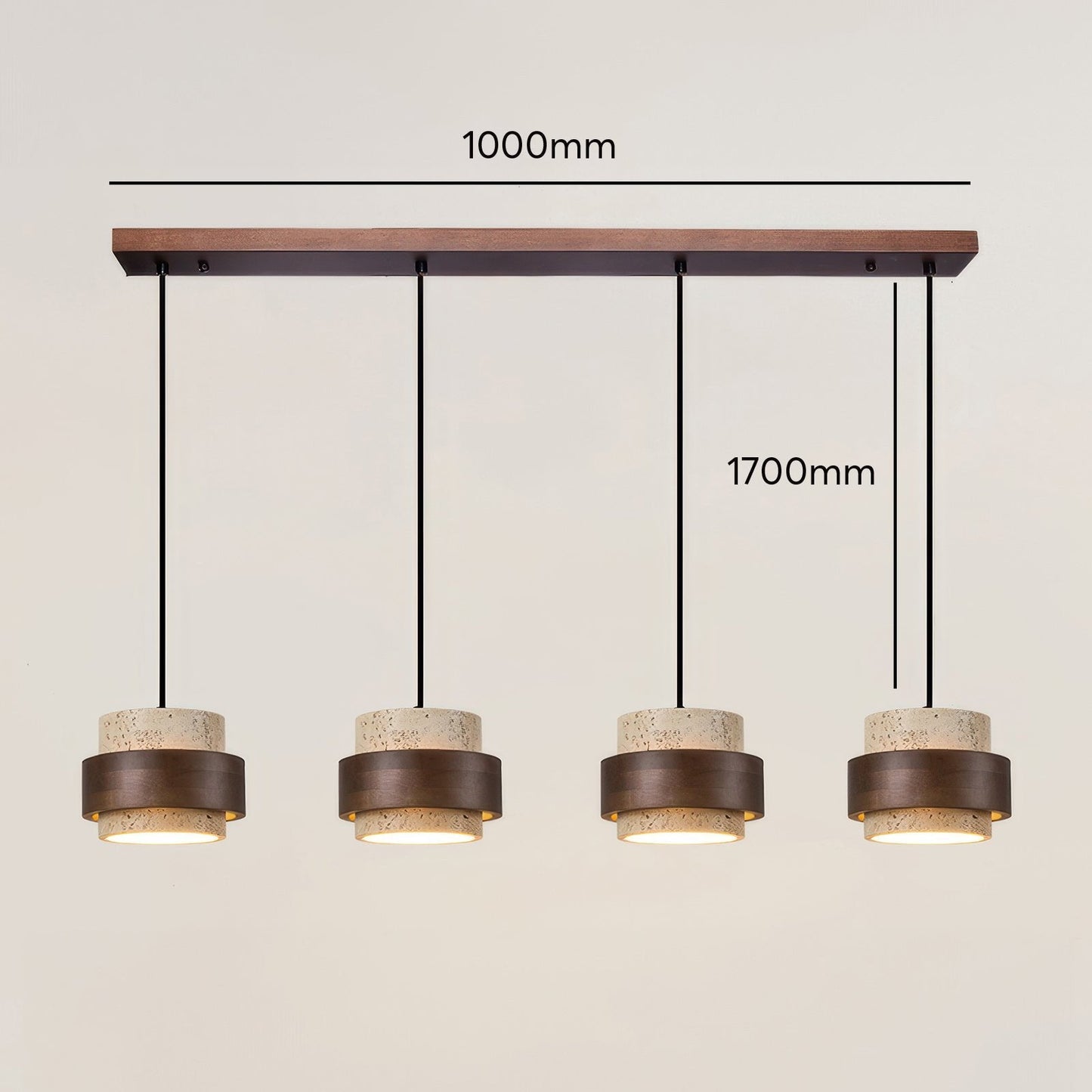 Lampe de Chevet Ascend Retro Wabi-Sabi – Élégance Minimaliste avec Travertin et Bois