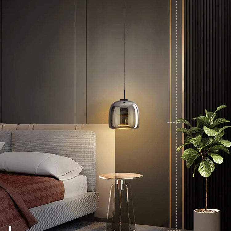 Suspension Nordic en Verre Noir – Design Élégant et Moderne avec Éclairage LED