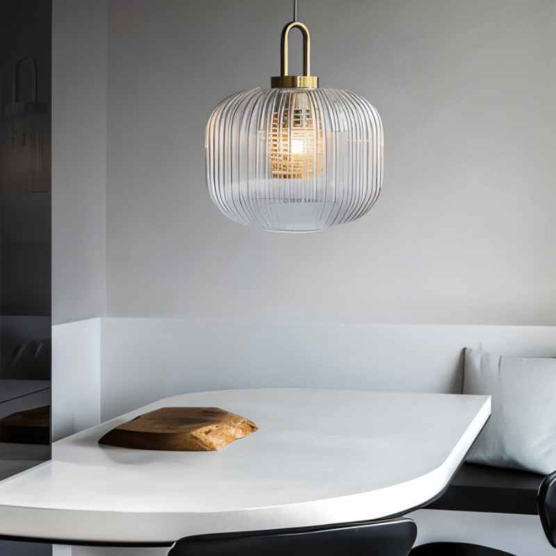 Lampe Suspendue Tosqa – Éclairage LED Élégant avec Design en Verre Strié