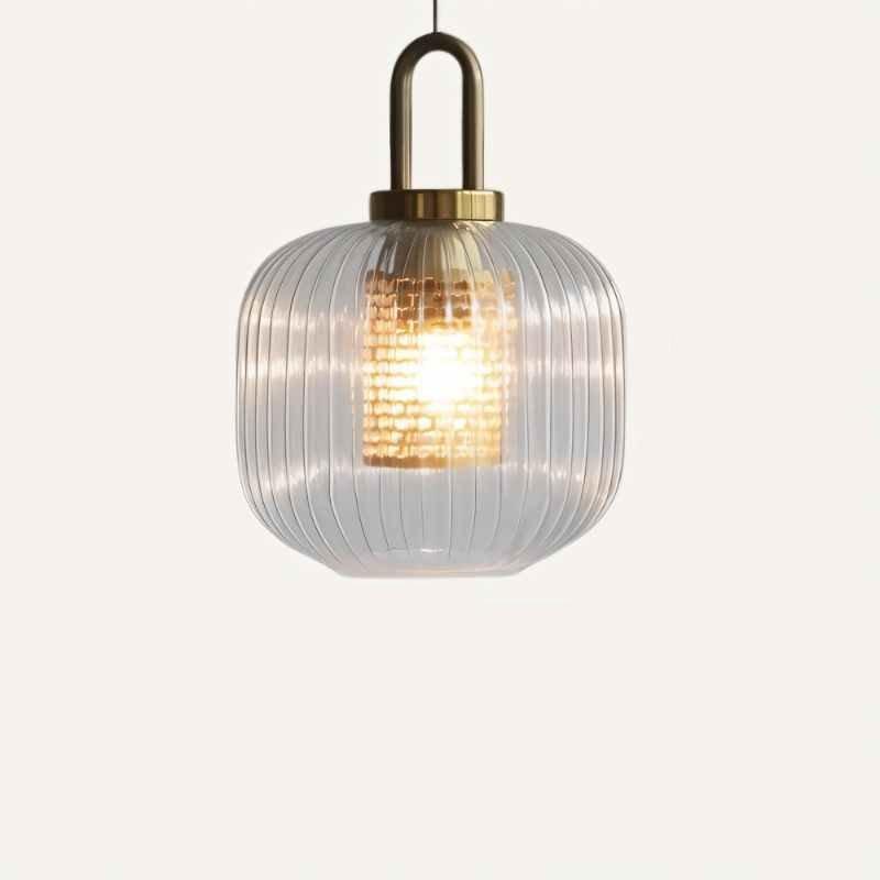 Lampe Suspendue Tosqa – Éclairage LED Élégant avec Design en Verre Strié