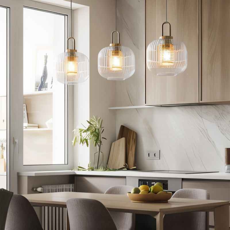Lampe Suspendue Tosqa – Éclairage LED Élégant avec Design en Verre Strié