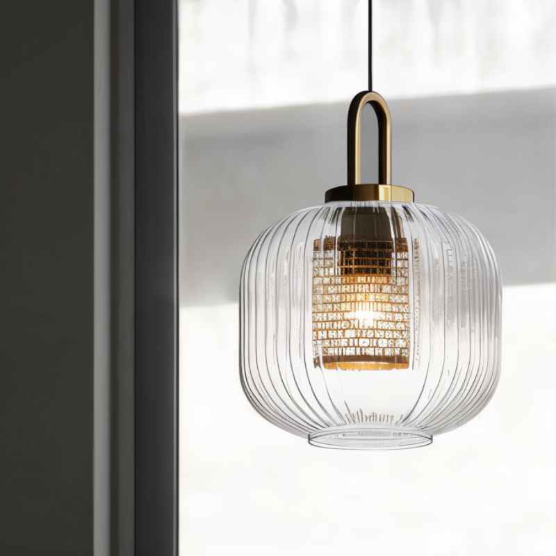 Lampe Suspendue Tosqa – Éclairage LED Élégant avec Design en Verre Strié
