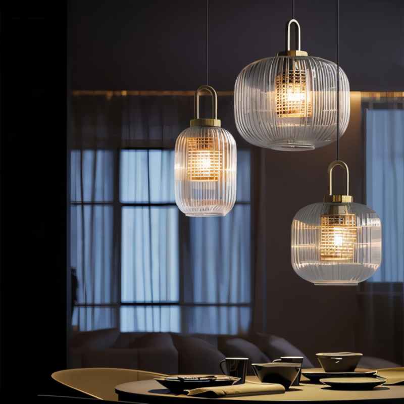 Lampe Suspendue Tosqa – Éclairage LED Élégant avec Design en Verre Strié