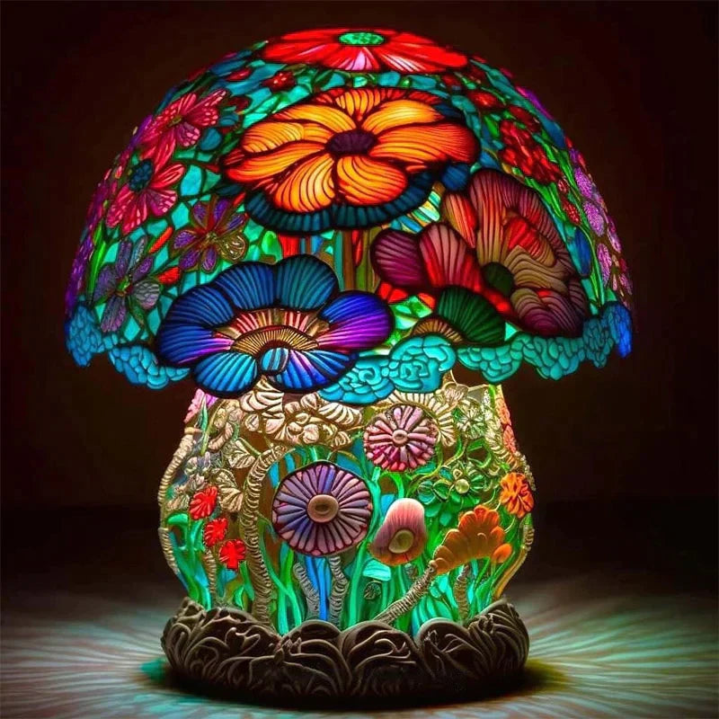 AuraGlow - Lampe en Verre Coloré pour Une Ambiance Magique et Relaxante