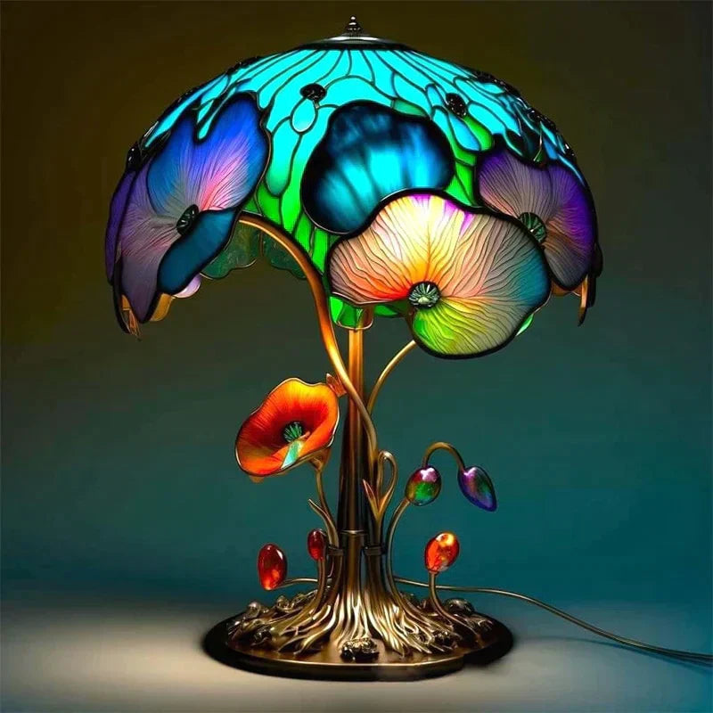 AuraGlow - Lampe en Verre Coloré pour Une Ambiance Magique et Relaxante