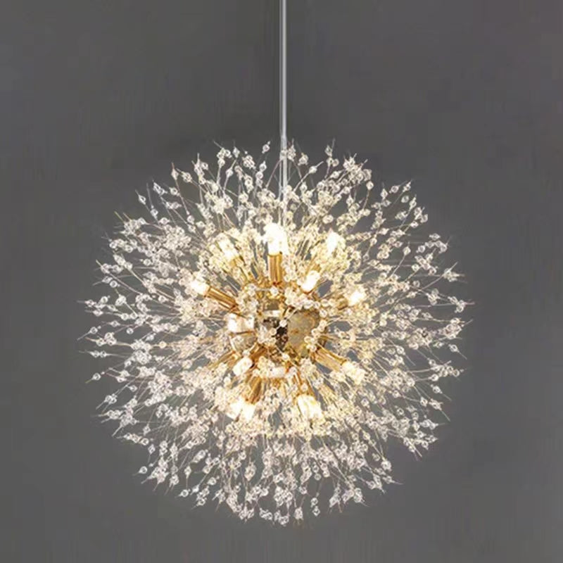 Suspension LED en Cristal – Design Moderne Inspiré du Pissenlit pour Salon et Restaurant