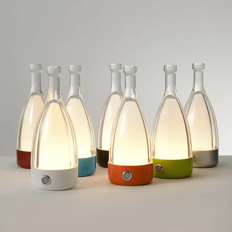 Lampe de Nuit Décorative Rechargeable en Forme de Bouteille de Vin – Éclairage Ambiance LED avec Fonction Dimmable