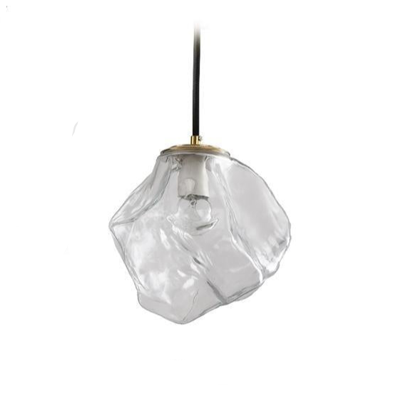 Suspension Lava Glass en Cuivre et Verre – Éclairage LED Moderne