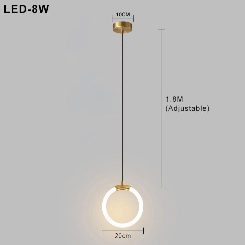 Suspension LED Nordic Simple - Lampe Minimaliste en Métal pour Cuisine, Salle à Manger et Bureau