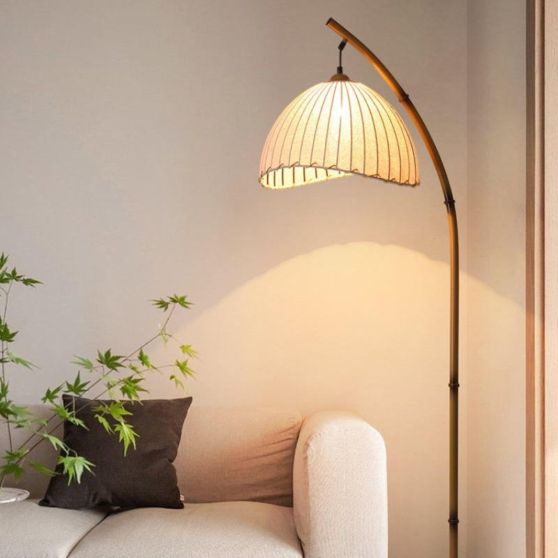 Lampe Sur Pied Japonaise en Bambou - Design Zen Minimaliste avec Douille E27