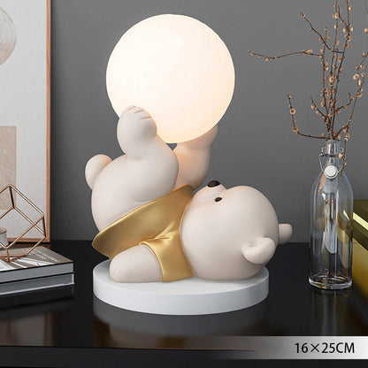 Lampe de Table Teddybär avec Lune – Éclairage Apaisant pour Enfants et Décoration