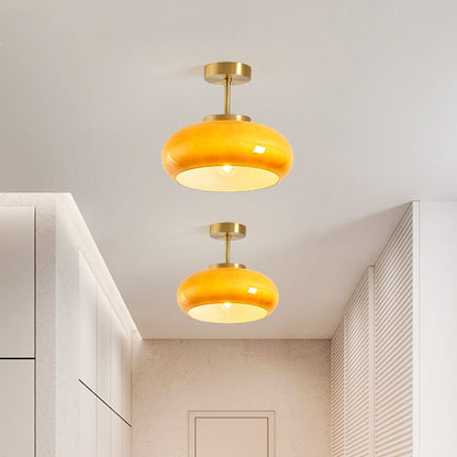 Chandelier en Verre Ambre Antique - Élégance Vintage pour Votre Intérieur