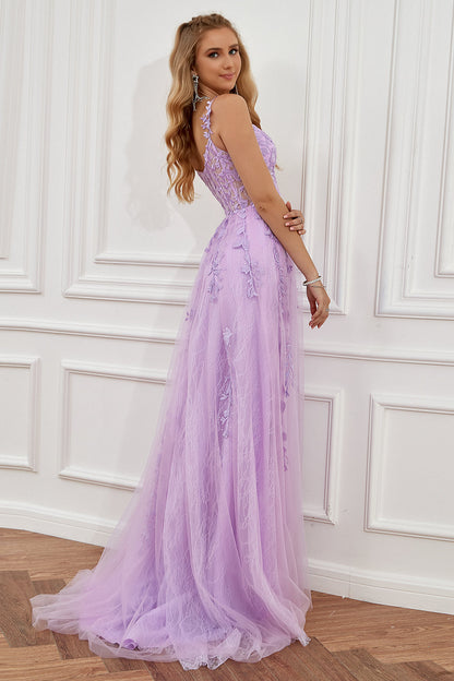 Robe de Soirée Élégance Sophie – Coupe A-Ligne, Détails Appliqués, Idéale pour Mariages et Événements Formels