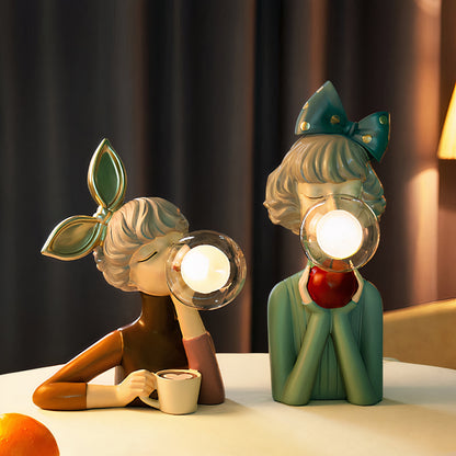 Lampe de Table Artisan Sisters – Élégance Artisanale en Bois et Textile
