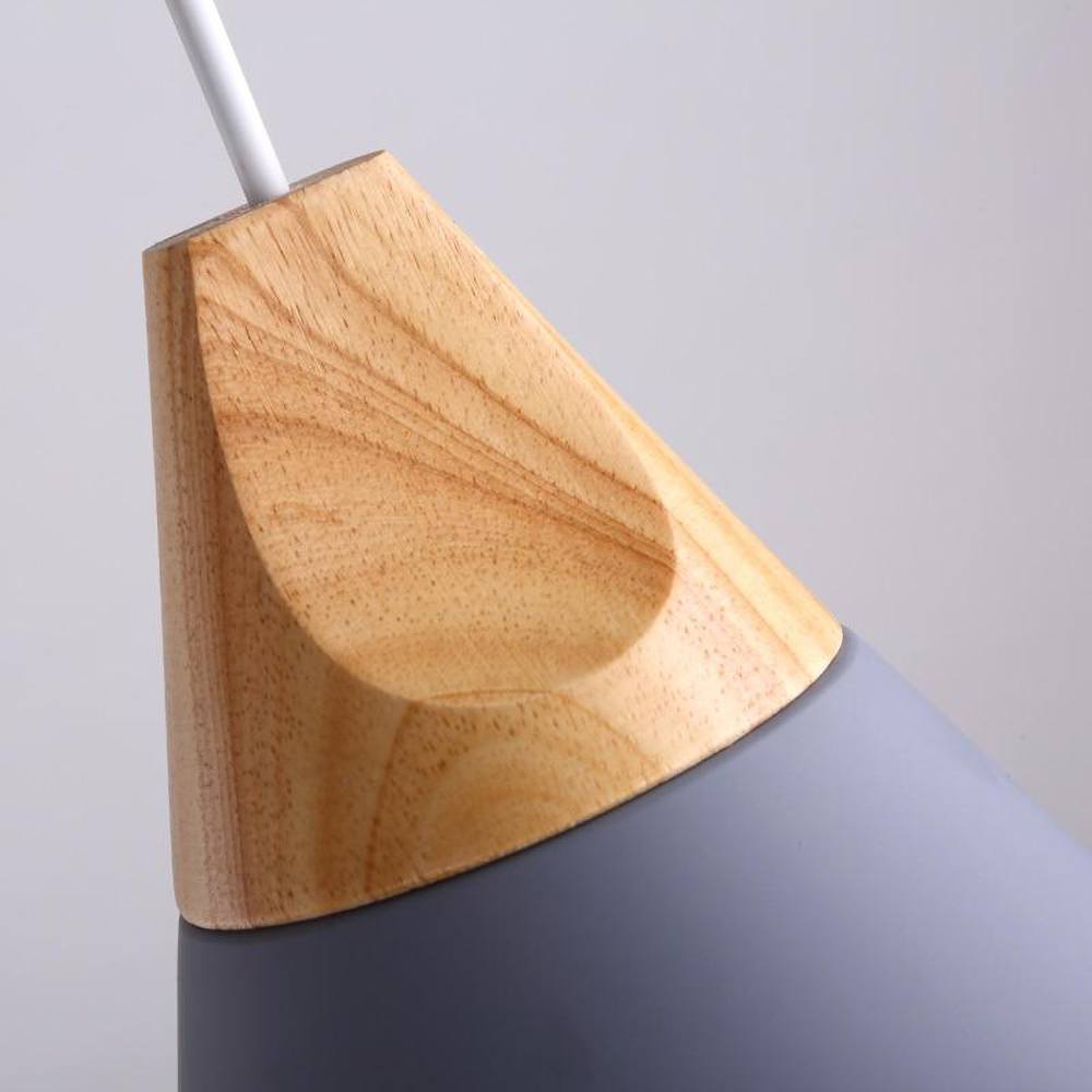 Lampe Pendante Bardais - Design Bois et Métal avec Câble Ajustable