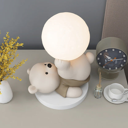 Lampe de Table Teddybär avec Lune – Éclairage Apaisant pour Enfants et Décoration