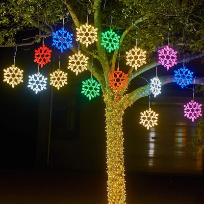 Guirlande LED Flocon de Neige Étanche - Décoration Noël Extérieure