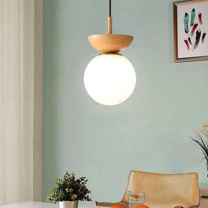 Suspension Log Japonaise - Lampe LED avec Lumière Réglable pour Ambiance Épurée