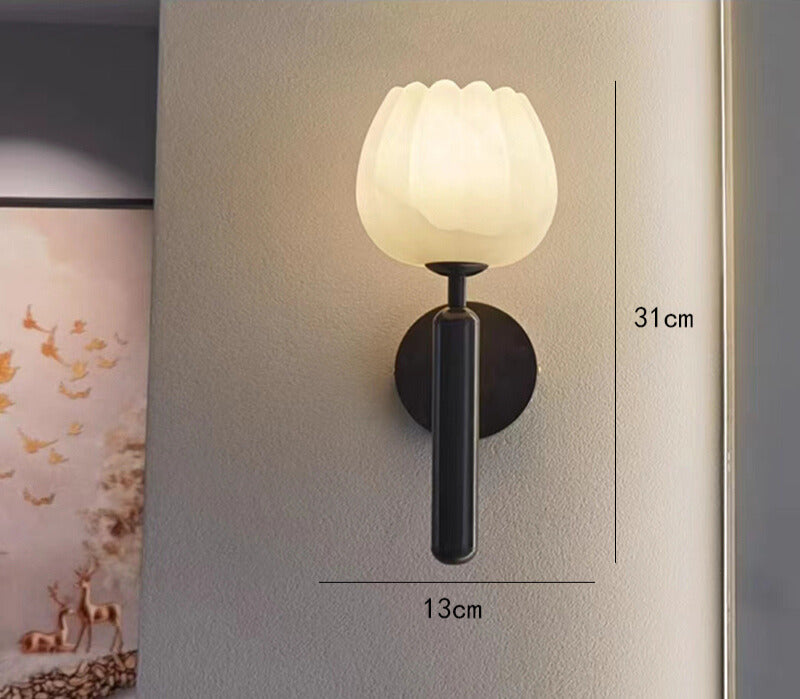 Applique Murale Marble Rose - Design Élégant en Marbre et Cuivre avec LED