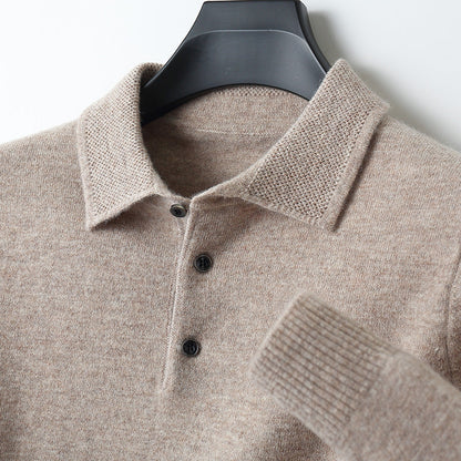 Pull Polo en Cachemire 100% - Élégance et Confort Exceptionnels