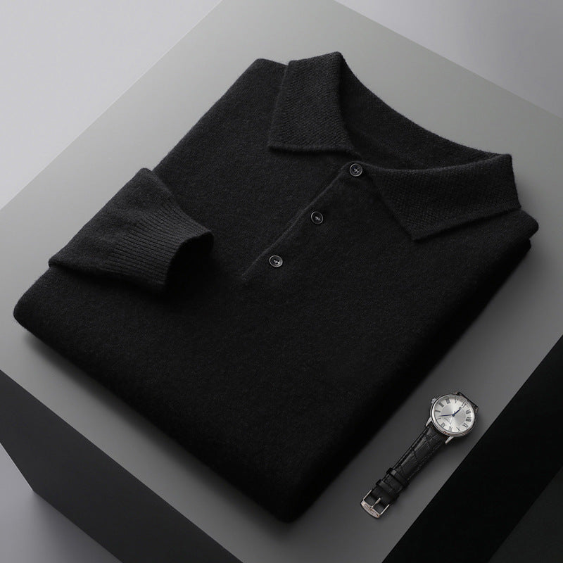 Pull Polo en Cachemire 100% - Élégance et Confort Exceptionnels