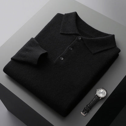 Pull Polo en Cachemire 100% - Élégance et Confort Exceptionnels