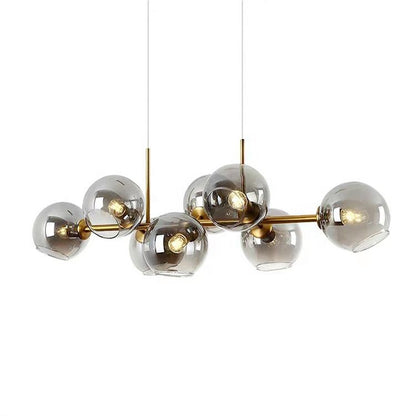 Chandelier Nordic à Boules de Verre – Style Moderne et Élégant en Métal et Verre