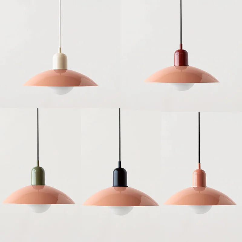 Suspension Macaron Moderne - Abat-jour en Verre Coloré, Design Unique, Idéale pour Cuisine et Salon