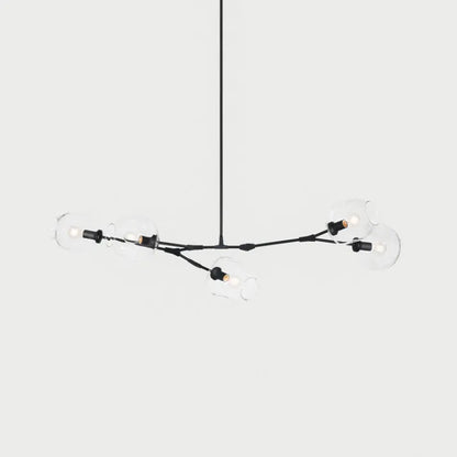 Suspension Sputnik Bifurkation - Lustre Moderne en Verre Soufflé et Métal