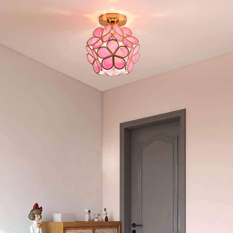Éclairage de Plafond en Verre Style Fleurs - Lampe Élégante pour Entrée