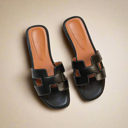 H Sandals Femme | Mules d’Été Élégantes en Cuir PU