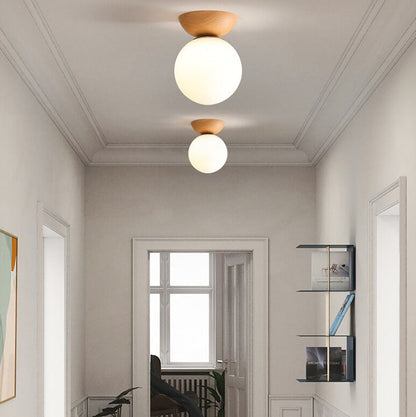 Suspension Log Japonaise - Lampe LED avec Lumière Réglable pour Ambiance Épurée