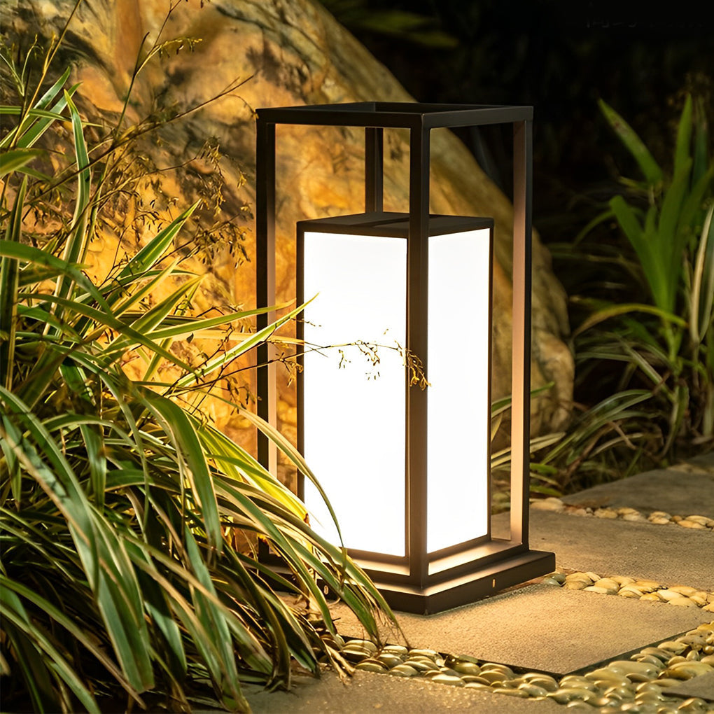 Lampe Solaire de Terrasse en Acier Inoxydable - Étanche et Résistante aux Intempéries, LED Warmwhite