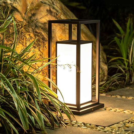 Lampe Solaire de Terrasse en Acier Inoxydable - Étanche et Résistante aux Intempéries, LED Warmwhite