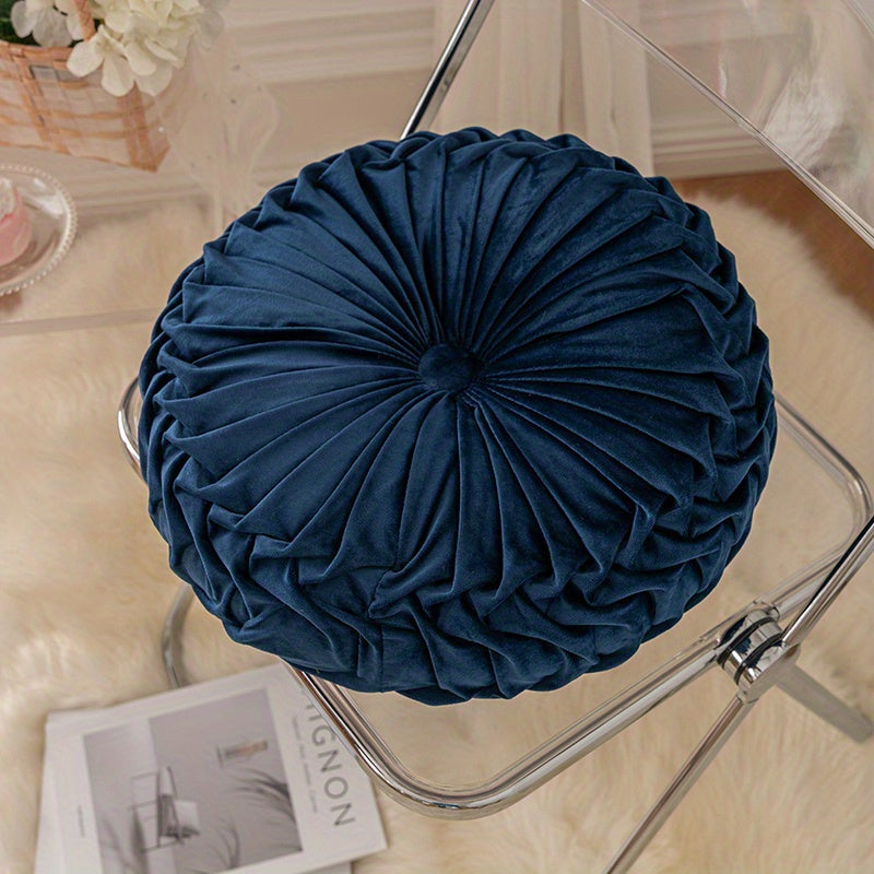 Coussin en Velours Rond en Forme de Citrouille | Coussin Tissé Doux pour Canapé et Chaise de Bureau | Housse Lavable, Coussin Décoratif pour Salon et Chambre