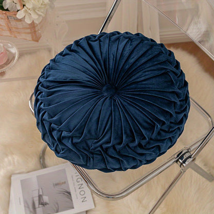Coussin en Velours Rond en Forme de Citrouille | Coussin Tissé Doux pour Canapé et Chaise de Bureau | Housse Lavable, Coussin Décoratif pour Salon et Chambre