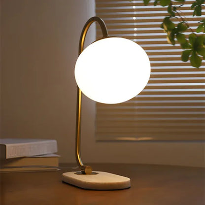 Lampe de Table Marshmallow - Design Moderne en Métal et Verre avec Éclairage Doux